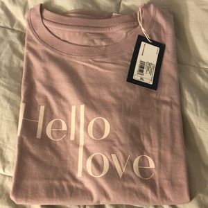 NWT XL Lavender Hello Love T-shirt